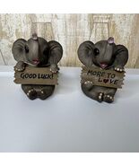 DWK 2016 Set of 2 Elephants "Good Luck" "More to Love" Home Decor Figurines - $331.06 MXN DWK 2016 Set of 2 Elephants "Good Luck" "More to Love" Home Decor Figurines - $331.06 MXN