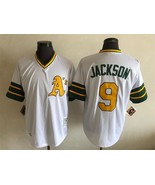 Athletics #9 Reggie Jackson Jersey Old Style Uniform White - $45.00