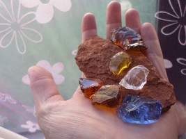 Andara crystal monatomic glass + Sedona red rock - 80 grams all pieces - H27 - $12.87