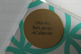 Origami Owl Living Locket Plates Large (new) DREAM BELIEVE ACHIEVE -  GOLD - £11.05 GBP