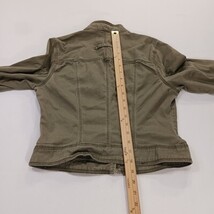 Doki Geki IJ23I7XZ Women’s Size Small Green Cotton Blend Button Front Jacket image 6
