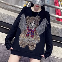 Harajuku Oversized Size 4XL Hot   Plus Size Fleece Pullover Sweater Women 150 Kg - £117.71 GBP