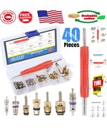 Comprehensive 40-Pc Schrader Valve Core Kit with Double Head Installer Tool - $589.73 MXN