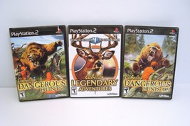 Cabela&#39;s Dangerous Hunts Legendary Adventures 2009 Playstation 2 PS2 3 Game Lot - £15.76 GBP
