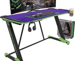 Ergonomic Gaming Desk 55&quot; Z Shaped Home Office Pc Console Computer Desks... - $333.99
