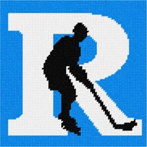 Pepita Needlepoint kit: Letter R Ice Hockey, 7&quot; x 7&quot; - $50.00+