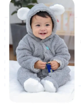 Newborn Baby Romper Jumpsuit Boy Girl Hooded Bodysuit ( 6 Months -26in) - £13.32 GBP