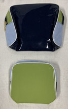 Estee Lauder Color Block Waterproof Make Up Bag set of 2 Blue and Green - $6.93