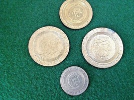 Slot Tokens 4 Lot MGM Grand Casino Detroit 1999 Opening 25 Cent 50 cent + $1 +$1 - £12.65 GBP