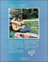 1992 Hondo II classic acoustic guitar advertisement 8&quot; x 11&quot; color ad print - $4.50