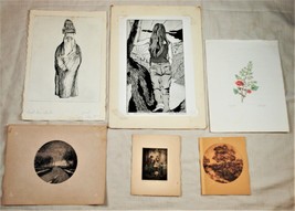 6 Vintage Etchings - £36.23 GBP