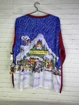 VTG Disney Store House of Mickey Mouse Christmas Flannel Shirt Red Mens Size L - £54.21 GBP