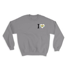 I Love US Virgin Islands : Gift Sweatshirt Flag Heart Crest Country Expat - £22.78 GBP