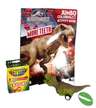 Jurassic Coloring Activity Book 24 Crayola Crayons &amp; Dinosaur Toy New - $12.95