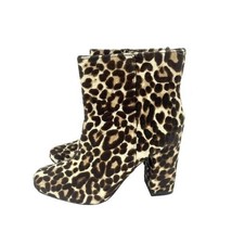 CHARLES DAVID Boots Leopard Calf Hair Leather Ankle Booties SZ 6.5 NEW SH31 - £51.39 GBP