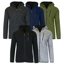 New Men&#39;s Sherpa Fleece Lined Extra Thick Warm Hoodie Sweater Jacket Coat M-2XL - £16.43 GBP