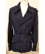 DIESEL Double Breasted Belted Trench Coat Sz.-XL Navy - £39.21 GBP