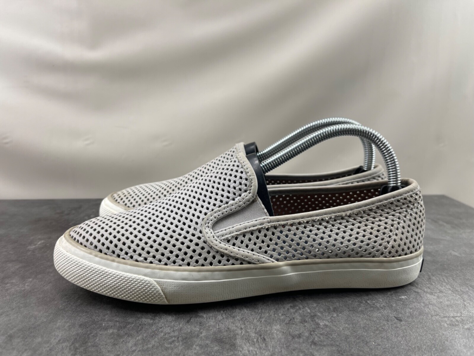 Sperry Top Sider Sneakers Women  8.5 M Seaside Shoes Gray Perforated Leather Item image 6