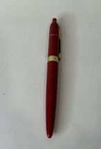 Vintage Wearever Red Plastic Ballpoint Pen Gold Trim Clip ROC Stamp No Ink - $9.89