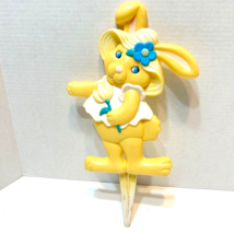 Vintage Anthropomorphic Easter Bunny Plastic 14&quot; Yard Garden Stake Decor... - £17.65 GBP