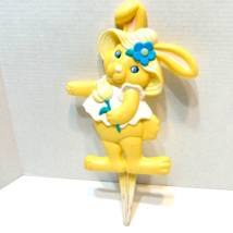 Vintage Anthropomorphic Easter Bunny Plastic 14&quot; Yard Garden Stake Decor... - £17.32 GBP