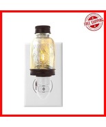 Charming Bronze Mason Jar Night Light | Energy-Efficient Sensor for Cozy... - $37.17 CAD
