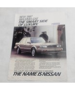 1987 Nissan Maxima GXE The Smart Side of Luxury Print Ad Gourmet 1986  - $4.98