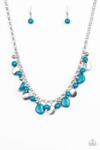 Paparazzi Flirtatiously Florida Blue Necklace - New - $4.50