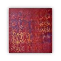 Abstract Original Painting on Canvas, 27X27&quot;, One of a kind Wall Art, Mo... - £159.87 GBP