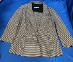 Cabi black and white stripe blazer - Large - Fair Condition - $4.94