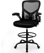 Drafting Chair,Tall Standing Desk Chair Comfortable Office Chair with, B... - £101.13 GBP