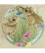 Cabinet Knobs Knob Bunnies in fliowers Rabbit Wildlife bunny #2 - $98.25 MXN