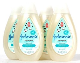 4 Bottles Johnson&#39;s 13.6 Oz Cottontouch Gentle Fresh Fragrance Wash &amp; Sh... - $44.99