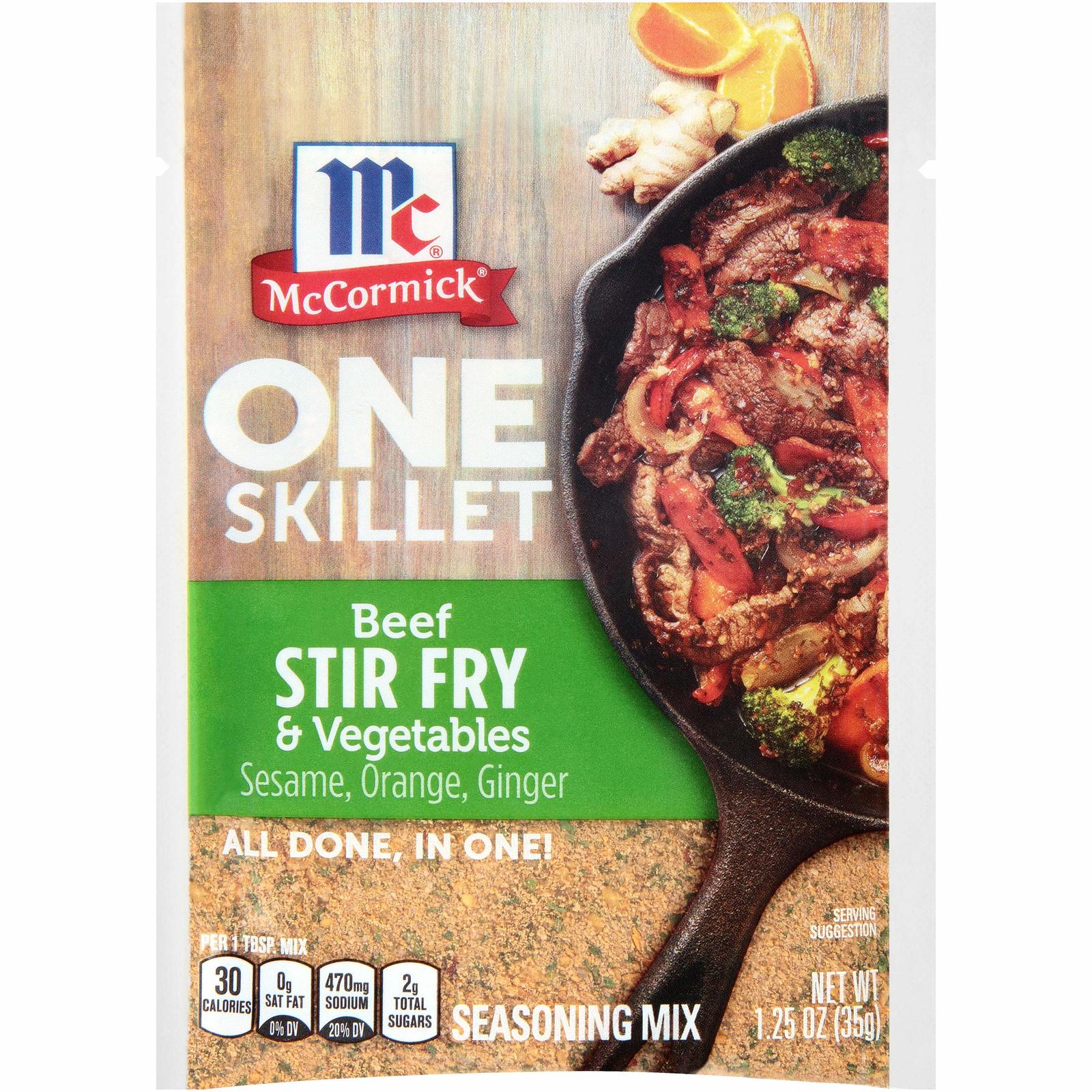 McCormick One Skillet Beef Stir Fry & Vegetables Seasoning Mix, 1.25 oz - £6.29 GBP