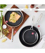 Henckels Paradigm Fry Pan Set 3-Piece Ceramic Nonstick Stainless Steel O... - $172.99