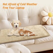 Heating Pad for Pets Heated Mat Timer Chew Resistant Cord 28 x 16 Beige ... - €44,68 EUR