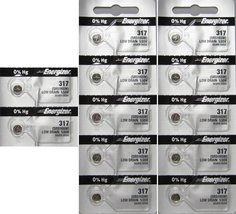 Energizer 317 Button Cell Silver Oxide SR516SW Watch Battery Mercury Free Pack o - $15.55