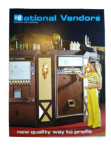 National Vendors Vending Machine FLYER Brochure Coffee Drinks 1970&#39;s Retro Mod - £28.38 GBP