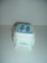 Westmoreland Glass Collectors Club Mary Gregory Trinket Box Signed Plues - $39.99