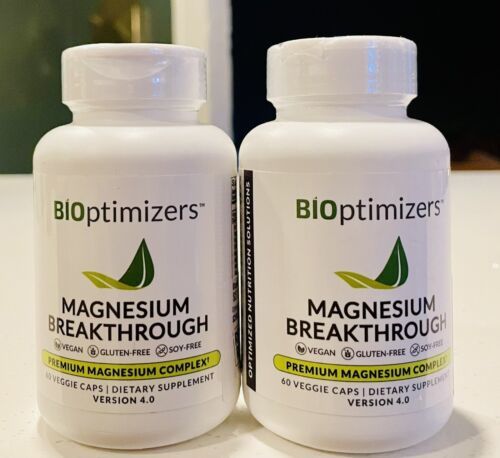 2x BiOptimizers Magnesium Breakthrough Supplement 4.0 Has 7 Forms 60CT ex 2026
