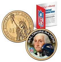 Baltimore Ravens Colorized Presidential $1 Dollar Us Coin Football Nfl Licensed - £7.53 GBP