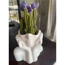 Hands on Face White Mini Planter Flower Pot - Ideal Cactus Flowers Succu... - £22.50 GBP