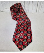 Rare Vintage Pierre Cardin Tie – Red Kangaroo Animal Print 1990s Paris D... - $52.84 CAD
