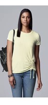 Simply Vera Wang Women’s Shirt Size petite small  Yellow Short Sleeve - £13.42 GBP