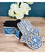 Auspicious Blue Hamsa Palm Hand Of God Evil Eye And Pentagram Decorative... - €23,11 EUR