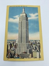 Empire State Building New York City 1945 Linen Postcard - £7.03 GBP
