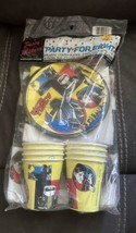 Dick Tracy Party For 8 Paper Party Pack Plates Cup 1990 Vintage Sealed Table - £18.58 GBP