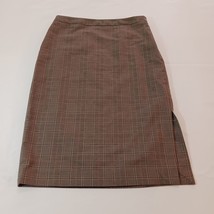 Banana Republic RN#54023 Women&#39;s 1/4 Zip Brown Check Pencil Skirt Size 4 - £10.40 GBP