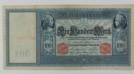 1909 Alemania 100 Marca Nota Alemán Empire Reichsbanknote Con Germania En Marcha - £67.26 GBP