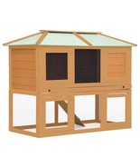  Animal Cage Brown Fir wood Double floor Durable Animal Cage - $411.66 CAD